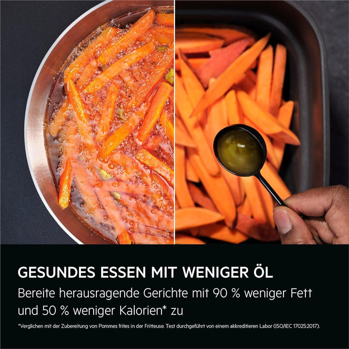 AEG Heissluftfritteuse XXL AAF12B 8000 - Multi-Combo, 12L Fassungsvermögen, 5 Kochmodi, LED-Display,