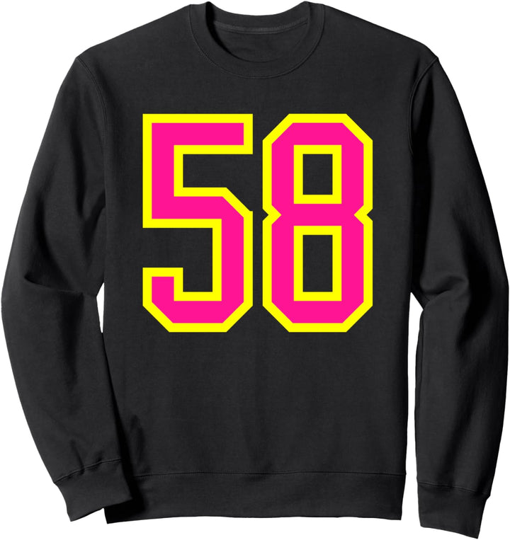 Trikot #58 rosa gelb Geburtstag Sport Nummer 58 Sweatshirt