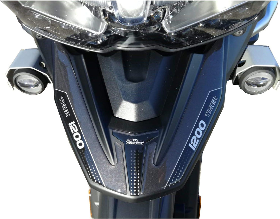 Resin Bike Aufkleber für Motorrad Kompatibel mit Triumph Tiger 1200 2018-2020 Matt Jet Black. Bugsch
