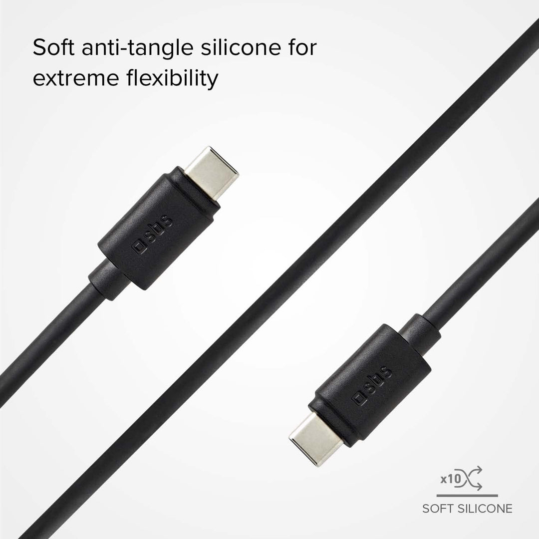 SBS CABLE DATOS/CARGA USB 3.1 TYPE C - TYPE C 1,5MTS