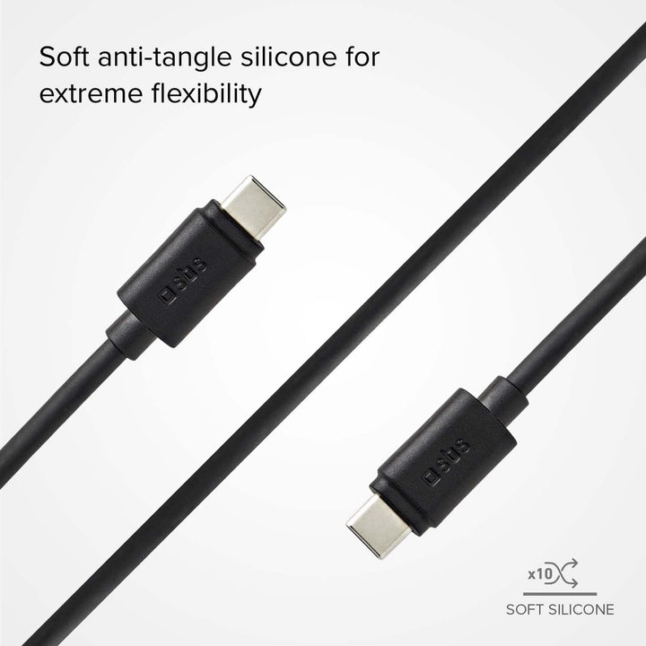 SBS CABLE DATOS/CARGA USB 3.1 TYPE C - TYPE C 1,5MTS