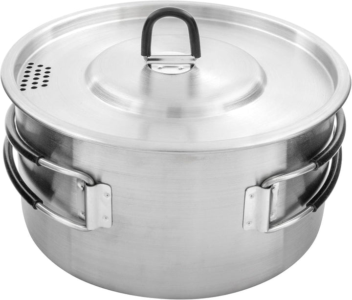 Tatonka Kettle II (1.0/1.6 L) - Outdoor-Kochtopf aus Edelstahl mit Volumenskalierung und inklusive D