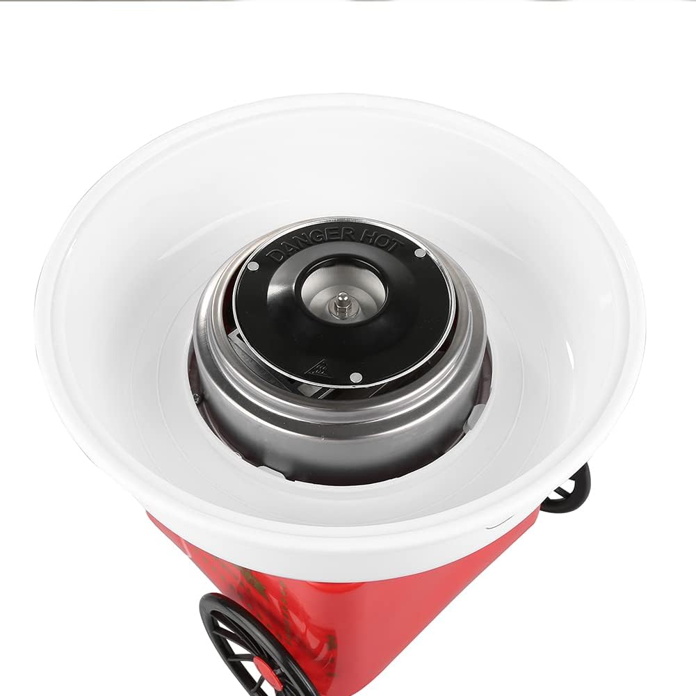 Zuckerwattemaschine 450-550 W Zuckerwatte 2 Heizröhren mit 10 Stäbchen Edelstahl Alu,Retro Cotton Ca