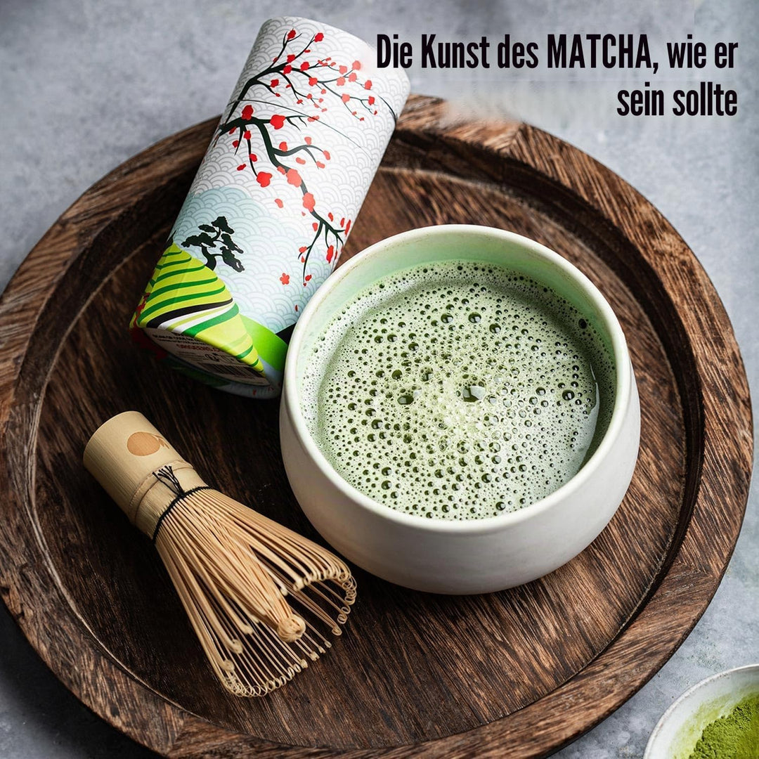 ORIGEENS MATCHA BESEN AUS BAMBUS 100 BORSTEN - Traditioneller Chasen Matchabesen für die japanische