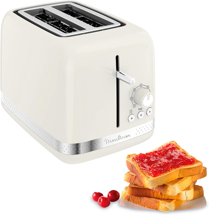 Moulinex Broodrooster Soleil LT300A10, Elfenbein Toaster mit 2 Schlitzen, Toaster mit 2 Schlitzen