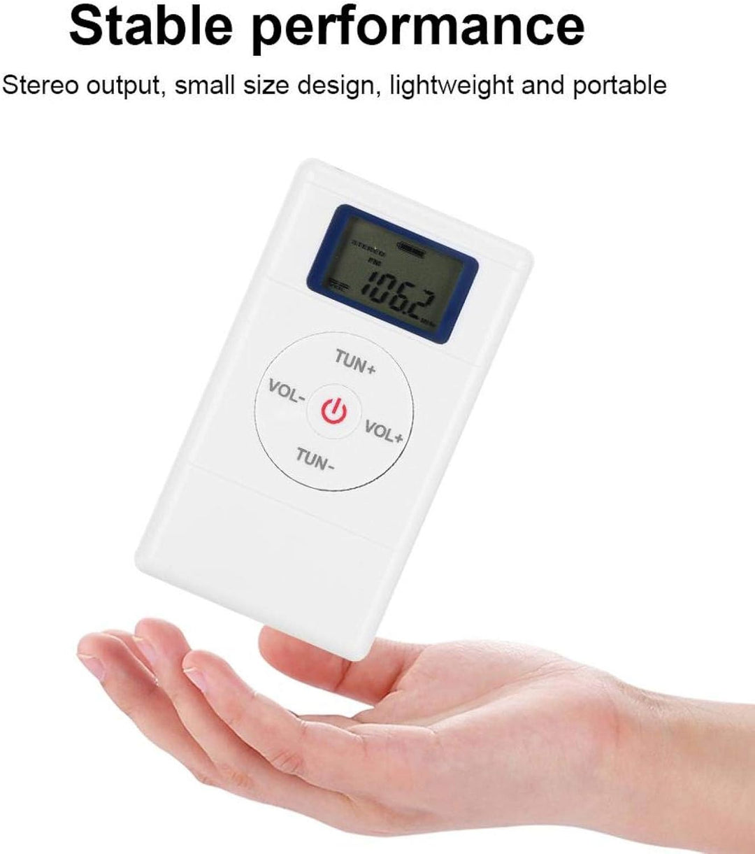ASHATA Batteriebetriebenes tragbares Taschenradio, Digital Tuning FM Radio Hochempfindlicher tragbar