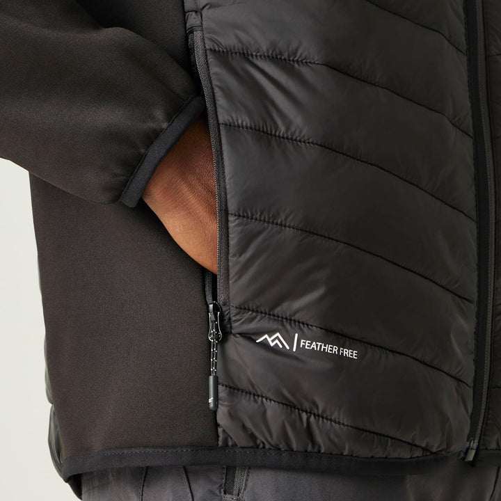 Regatta Andreson VIII Hybrid Softshelljacke | Steppjacke für Herren sehr leicht M Schwarz, M Schwarz