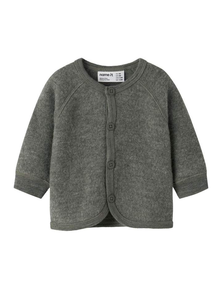 NAME IT Boy Strickjacke Merinowoll 68 Mulled Basil, 68 Mulled Basil