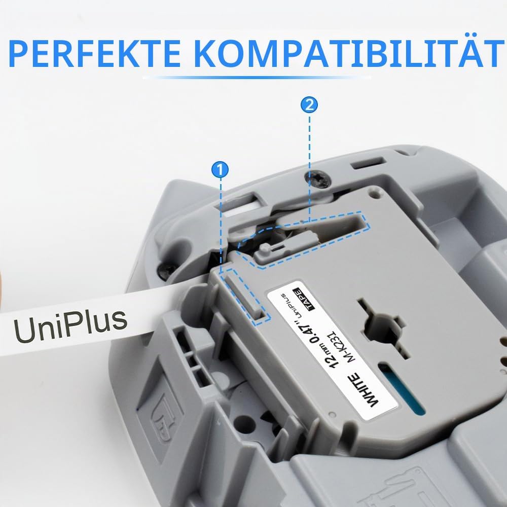 UniPlus 5x Kompatibel Schriftband Ersatz für Brother M-K231 MK231 12mm Nicht Laminiert Bänder für Br