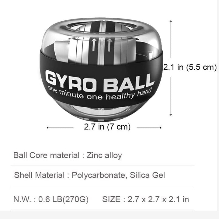 Handgelenkball, Gyroball, Handtrainer Fingertrainer, Griffkraft Trainer Trainingsset, Gyor Ball mit