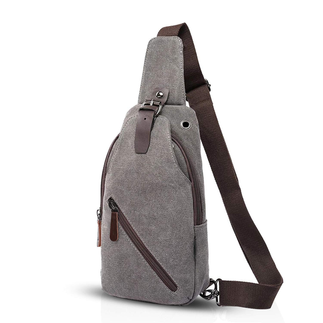 FANDARE Vintage Umhängetasche Sling Bag Schule Reisen Männer Frauen Messenger Rucksäcke Brustbeutel