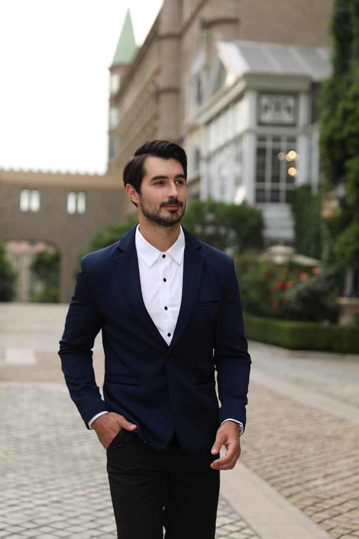 Allthemen Herren Sakko Sportlich Slim Fit Blazer Männer Modern Freizeit Jackett Business Anzugjacke