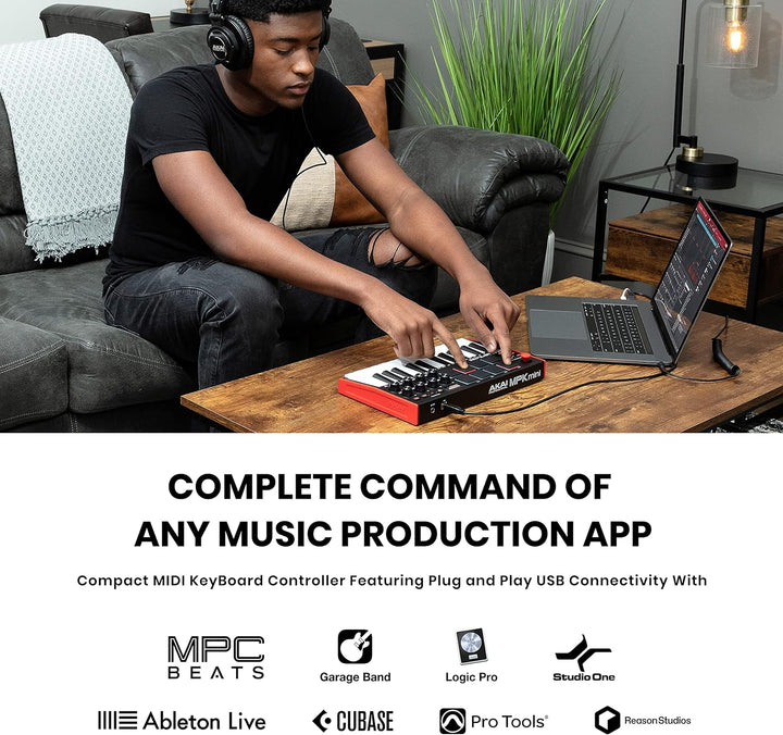 AKAI Professional MPK Mini MK3 & M-Audio BX3 – 25-Tasten USB MIDI Keyboard Controller, Drum Pads und