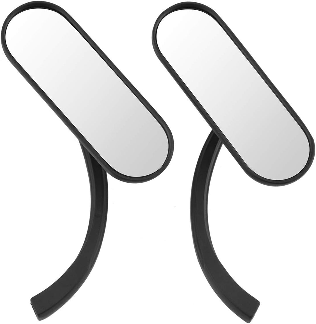 NATGIC 1 Paar Universal Motorrad Rückspiegel Mini Oval Motorrad Endspiegel Einstellbares DIY-Werkzeu