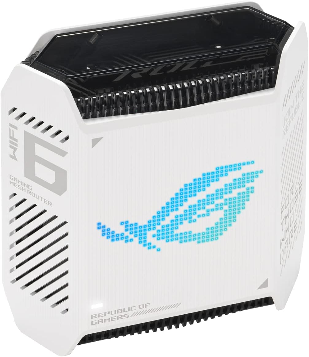 ASUS ROG Rapture GT6 AX10000 1er Pack Tri-Band Gaming Mesh WiFi System kombinierbarer Router (Tether