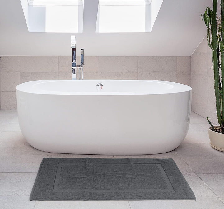 Utopia Towels Waschbare Badematte aus Baumwolle, 53,3 x 86,4 cm, Dunkelgrau, 2 Stück Anthrazit, Anth