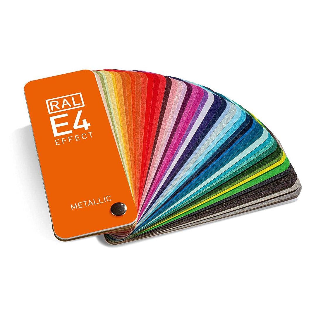 RAL E4 Farbfächer, 70 Metallic-Farben, ganzseitige Farbmuster,