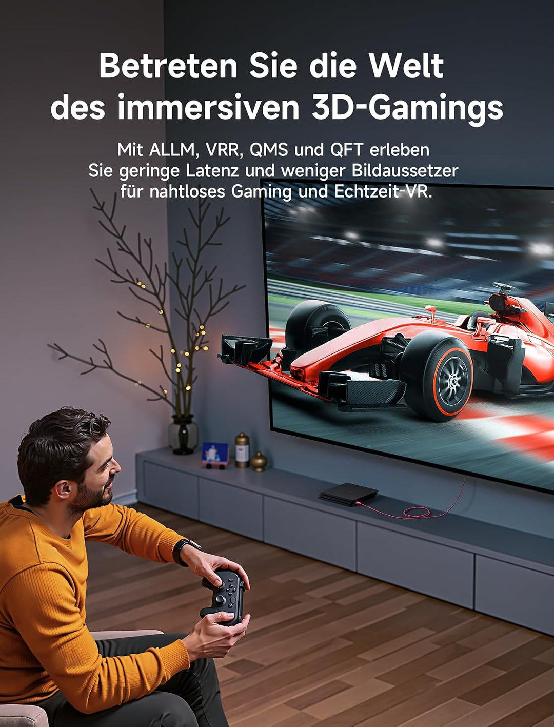 JSAUX 8K HDMI Kabel 1Meter 2-Stück | 4K &amp; 8K HDMI 2.1 Kabel 48Gbps High Speed HDMI | 4K@120Hz 144Hz,