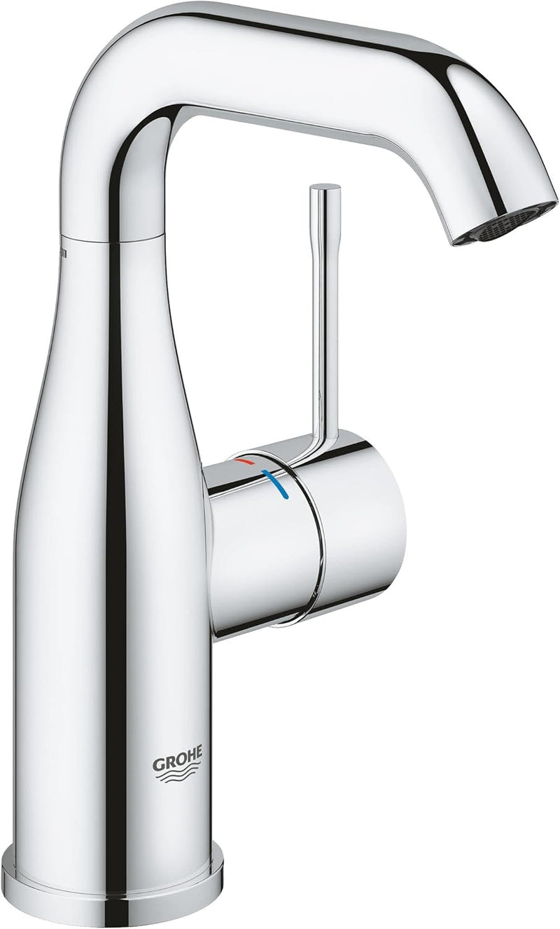 GROHE Essence - Einhand- Waschtischbatterie (wassersparend, glatter Körper, M-Size), chrom, 23463001