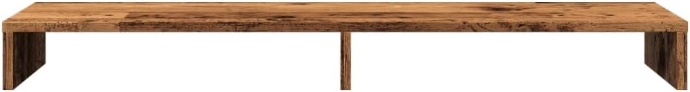 vidaXL Monitorständer Altholz-Optik 100x27x10 cm Holzwerkstoff