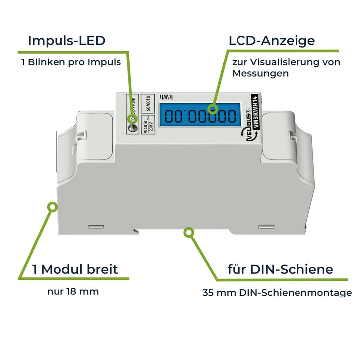 Velleman EMDIN01 Energiekosten-Messgerät Mehrfarbig