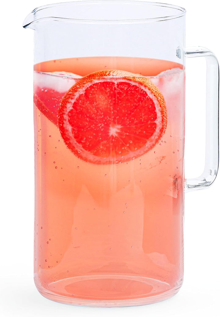 Wessper Glaskaraffe, Glas Krug, Wasserkaraffe, Eistee Krug, Saft Krug ca. 2.5 ltr. aus hitzebeständi