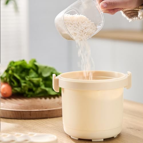 Irishom Microwave Rice Cooker Makes, Mini Reiskocher für Sushi Reis, Mikrowellen Reiskocher mit Deck