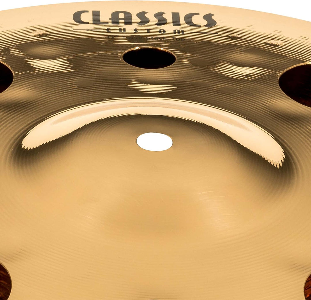 Meinl Cymbals Classics Custom Brilliant Trash Stack 12 Zoll (Video) Schlagzeug Becken mit Löchern –
