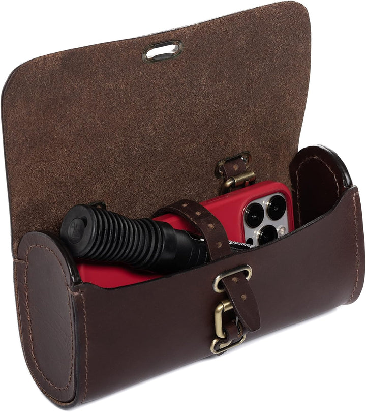 SID & VAIN Fahrradtasche echt Leder - Fahrrad-Rolle STEW - Satteltasche Ledertasche Herren und Damen