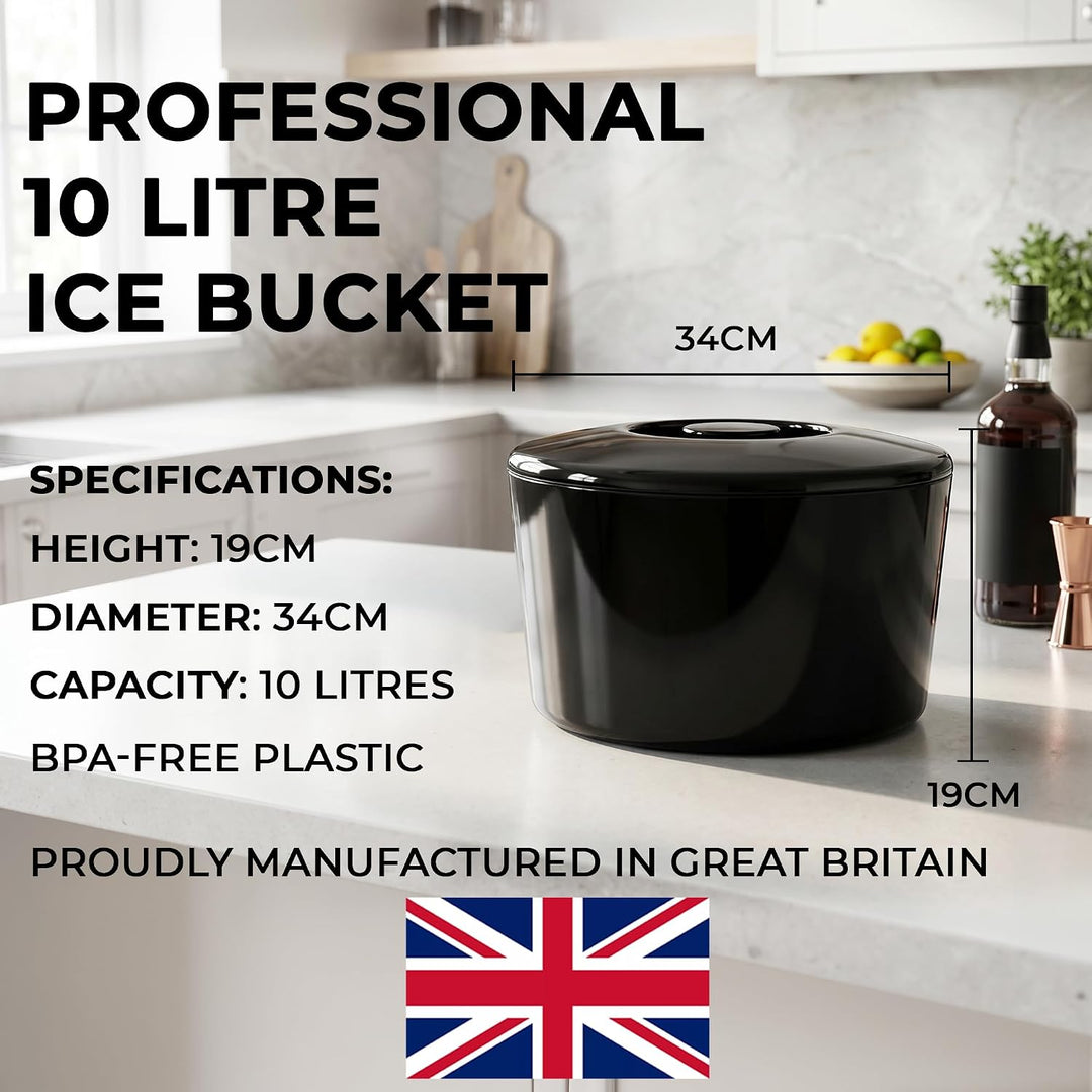 10 Liter Ice Bucket, schwarz