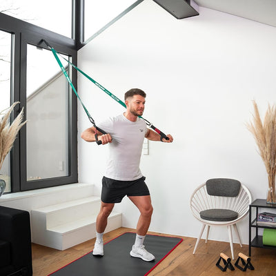 NEOLYMP Lange Fitnessbänder Stoff mit Fitness E-Book - waschbare Resistance Bands, Widerstandsbänder