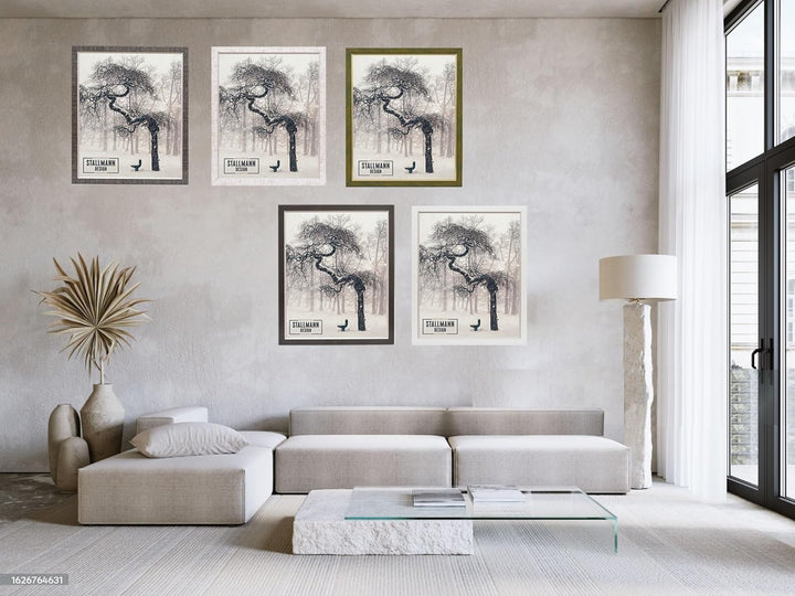 Stallmann Design Bilderrahmen my Frames 48x68 cm schwarz gewischt Rahmen fuer Dina 4 und 60 andere F