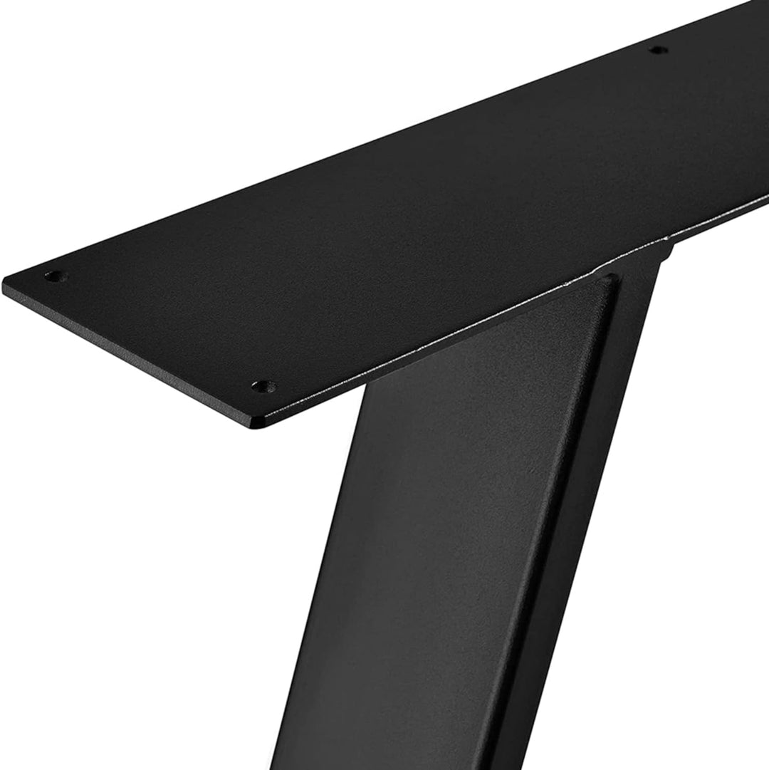 [en.casa] Tischbeine Lyngby Möbelfüsse 2 Stück Tischgestell für Esstisch Metall Schwarz 2 x Tischfüs