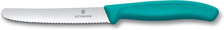 Victorinox Swiss Classic, Frühstücksmesser, Brötchenmesser Set, 6teilig, Scharfe Klinge, Wellenschli