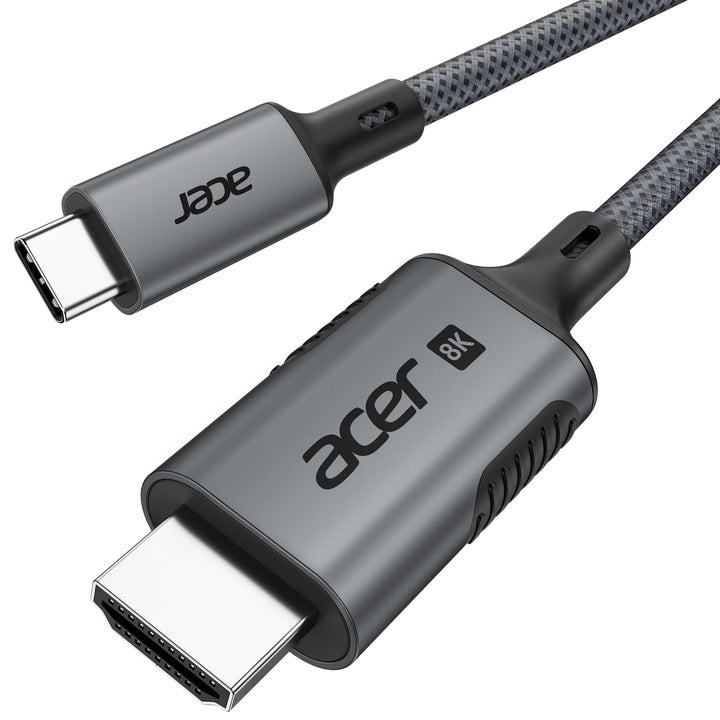 Acer USB C auf HDMI 2.1 Kabel 8K@60Hz 2m, 4K@240/144/120Hz Typ-c Thunderbolt 3/4/5 zu HDMI Adapter k