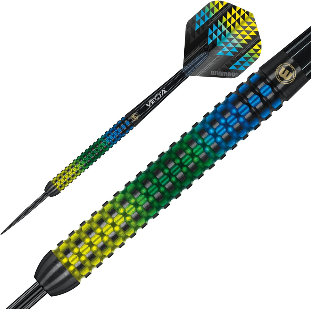 WINMAU Firestorm Profi Wolfram Steeltip Dartpfeile Set mit Flights und Schäfte 28g Steeltip, 28g Ste