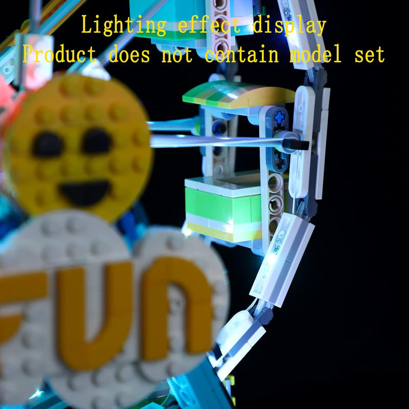 GEAMENT LED Licht-Set (Fernbedienung) Kompatibel mit Lego Riesenrad (Ferris Wheel) - Beleuchtungsset