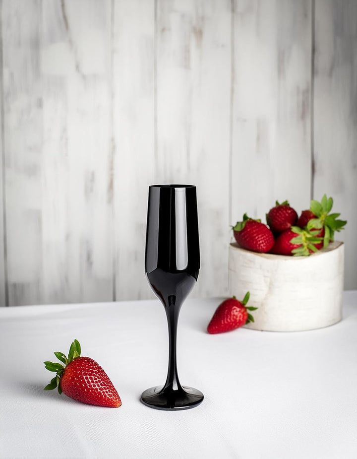 Glasmark Krosno Gläser 6er Set 0,2 Liter Sekt Champagner Prosecco Glas Kelch Sektgläser Champagnergl