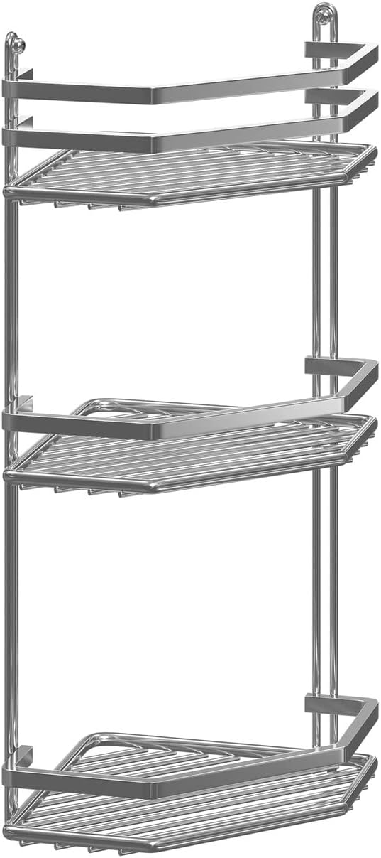 Duschregal Badregal 3 Etagen Duschablage Duschkorb chrom