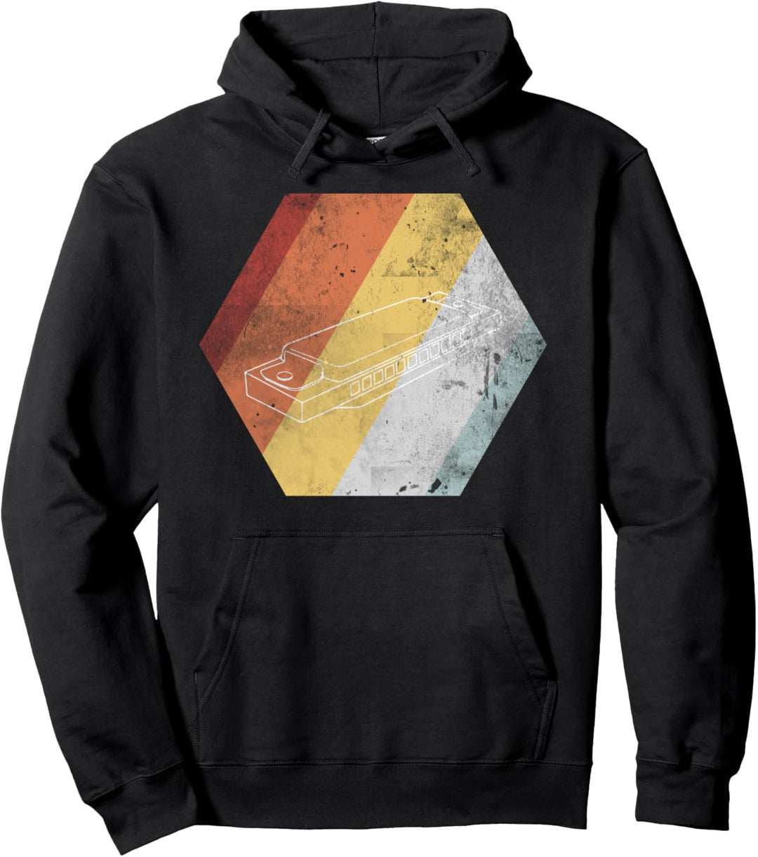 Vintage Retro Harmonica Mundharmonika Pullover Hoodie