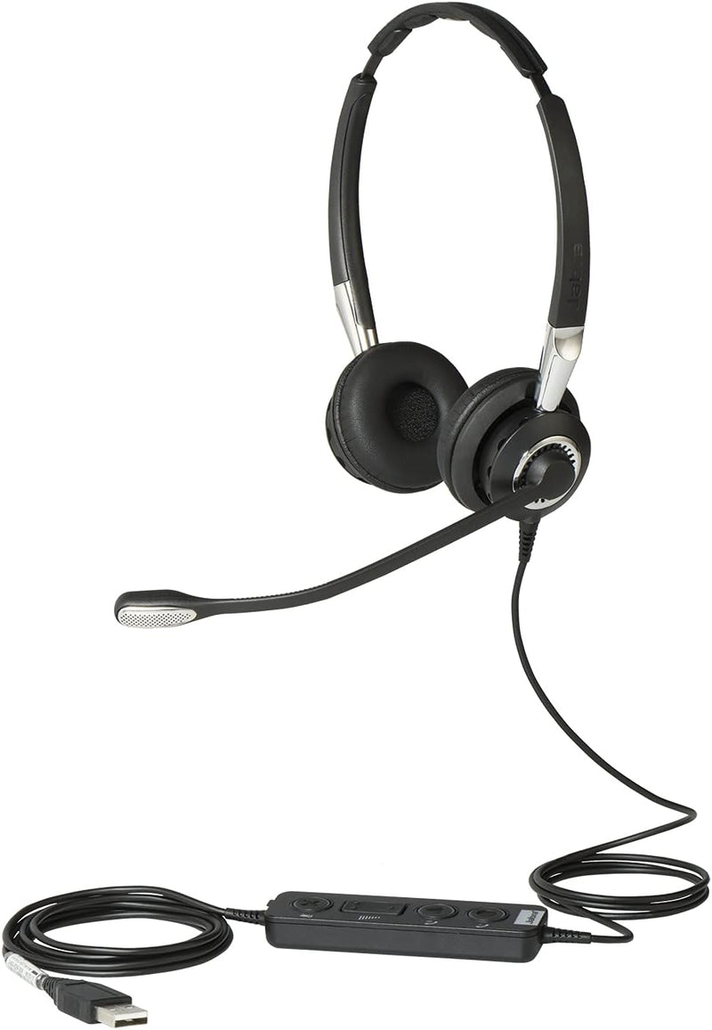 Jabra Biz 2400 II USB-A CC MS On-Ear Stereo Headset - Microsoft Skype for Business Certified Noise-c