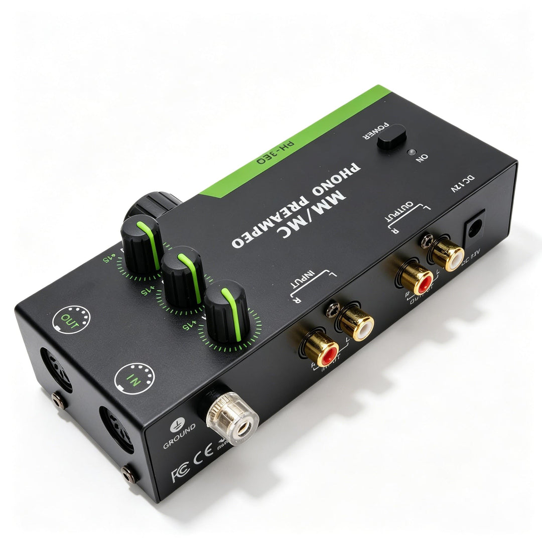 Dpofirs Phono Preamp für Plattenspieler MM MC Kompatible, Vorverstärker -Home -Audio für MM MC -Kart