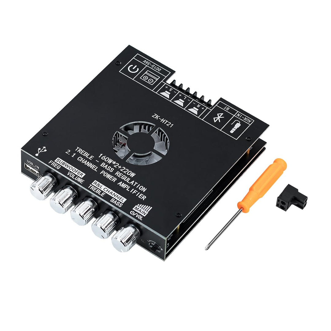 Hosyond ZK-HT21 TDA7498E Verstärkerplatine Bluetooth Amplifier Board 160W×2+220W Subwoofer 2.1 Kanal
