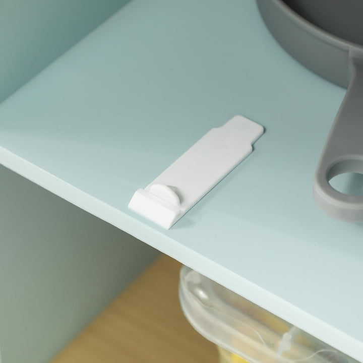 AIYAPLAY Kinderküche Spielküche mit Mikrowelle Herd Backofen ab 3+ Blau