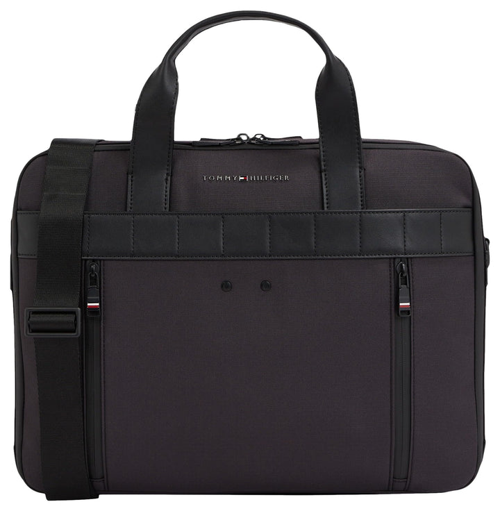 Tommy Hilfiger Herren Th Elevated 1985 Computertasche, Schwarz