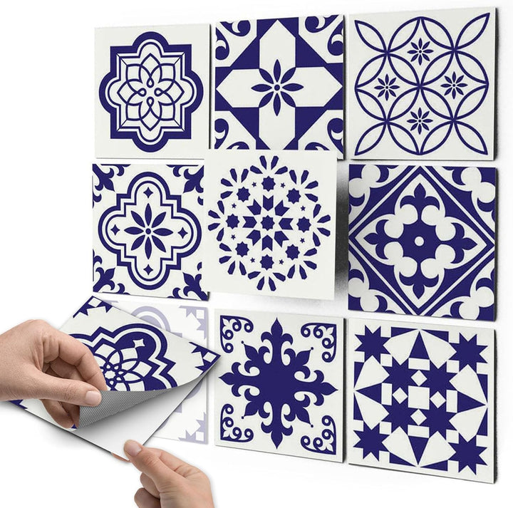 20 Stück Fliesenfolie für Bad und Küche 20x20 cm - Mosaikfliesen, Fliesensticker - selbstklebende Fl