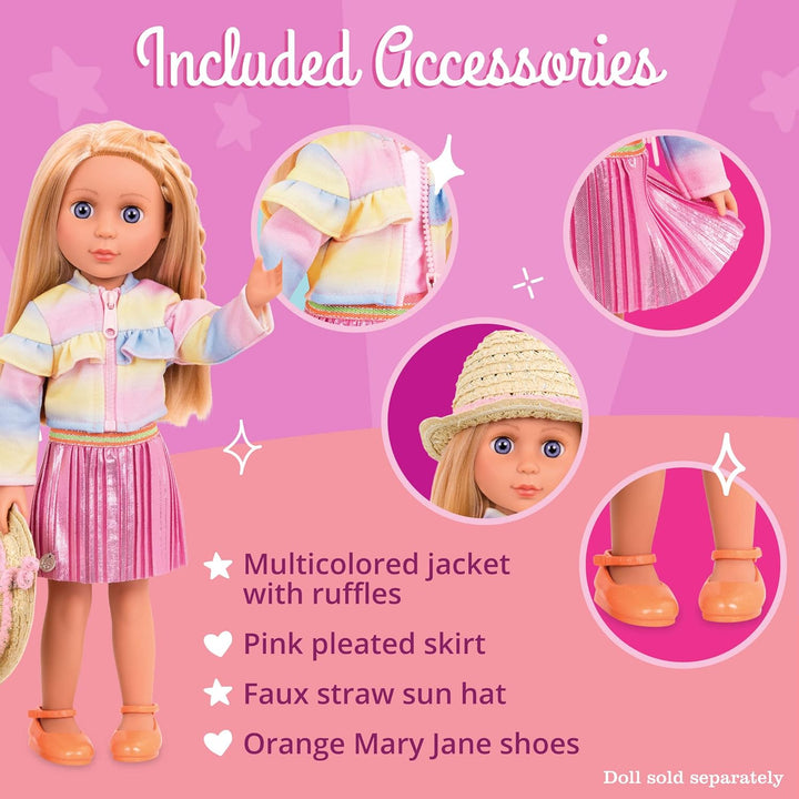 Glitter Girls - Süssigkeiten mit Rüschen und Falten - Niedliches Multicolor-Outfit - Regenbogen Jack