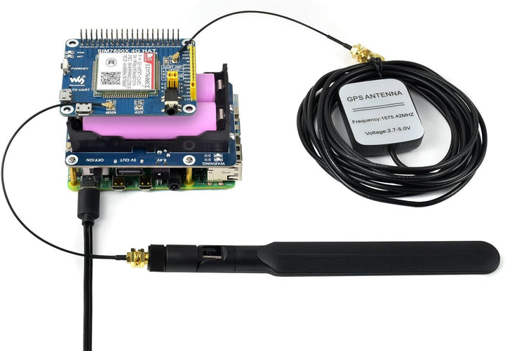 Waveshare UPS HAT Compatible with Raspberry Pi 5V Uninterruptible Power Supply Multi Battery Protect