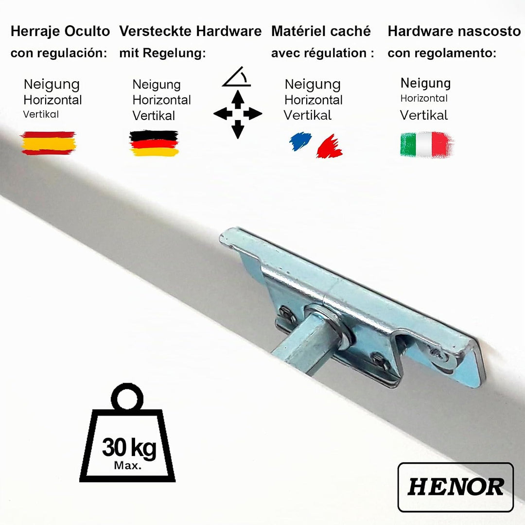 Henor Wandregal FSC® Holzwandregal 30 x 15 x 2.5 cm. Laden Sie 30 kg. Weiss 30 Weiss 15 Cm, 30 Weiss