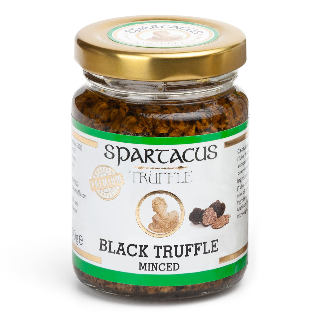 Gehackte schwarze Trüffel 90g – Konservierte Trüffel in nativem Olivenöl extra – Feine Gourmet Delik